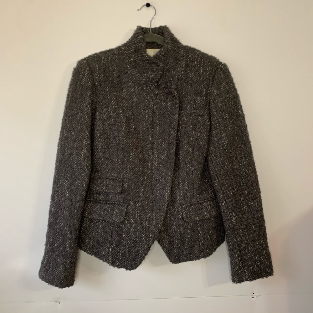 Banana Republic Tweed Wool Blazer Jacket Sz 8